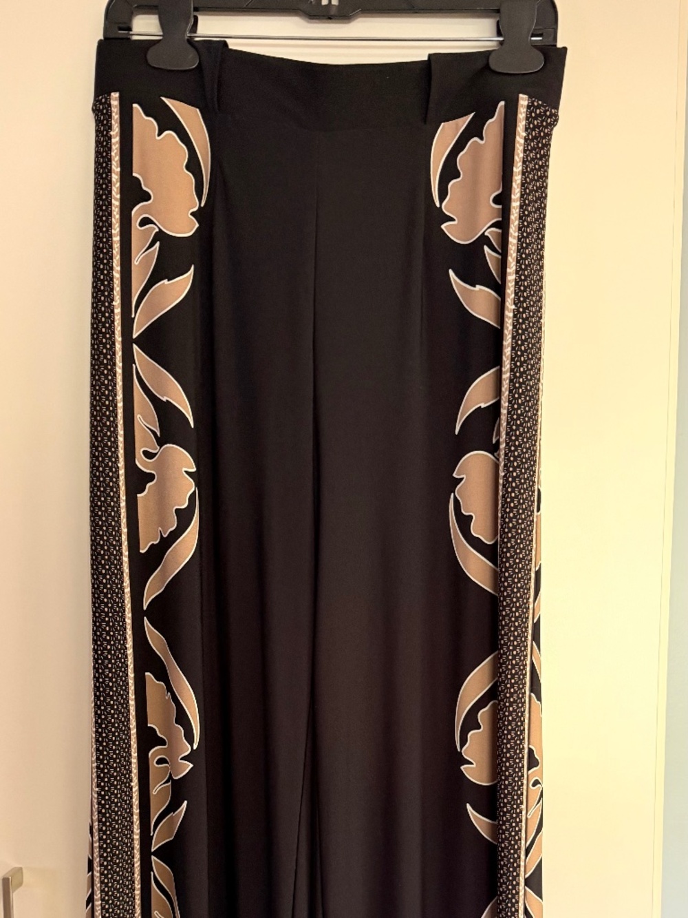 White House Black Market Wide Leg Pull-On Pants Sz S Floral Stripe - Picture 6 of 6